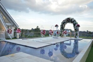 Outdoor wedding area