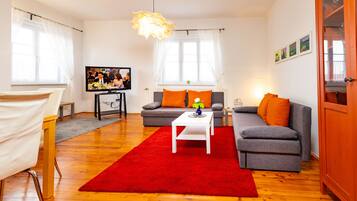 Apartment, Balcony | Living area | Flat-screen TV