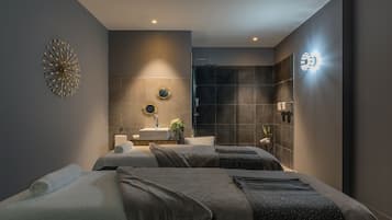 Sauna seca, banheira de hidromassagem, sauna a vapor