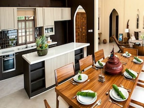 Villa, 4 Bedrooms, Non Smoking, Kitchen | Private kitchen | Full-sized fridge, microwave, oven, stovetop