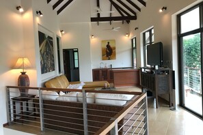 Villa, 3 Bedrooms, Non Smoking, Kitchen | Living area | Flat-screen TV - 3 Bedroom Sea View Villa Santi SDV228-By Samui Dream Villas (Koh Samui)