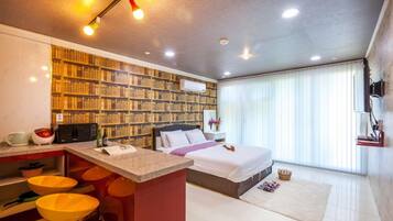 Phòng (Gray1) | Truy cập Internet không dây miễn phí, bộ trải giường