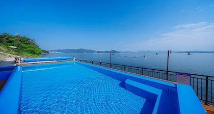 Blue and white pension