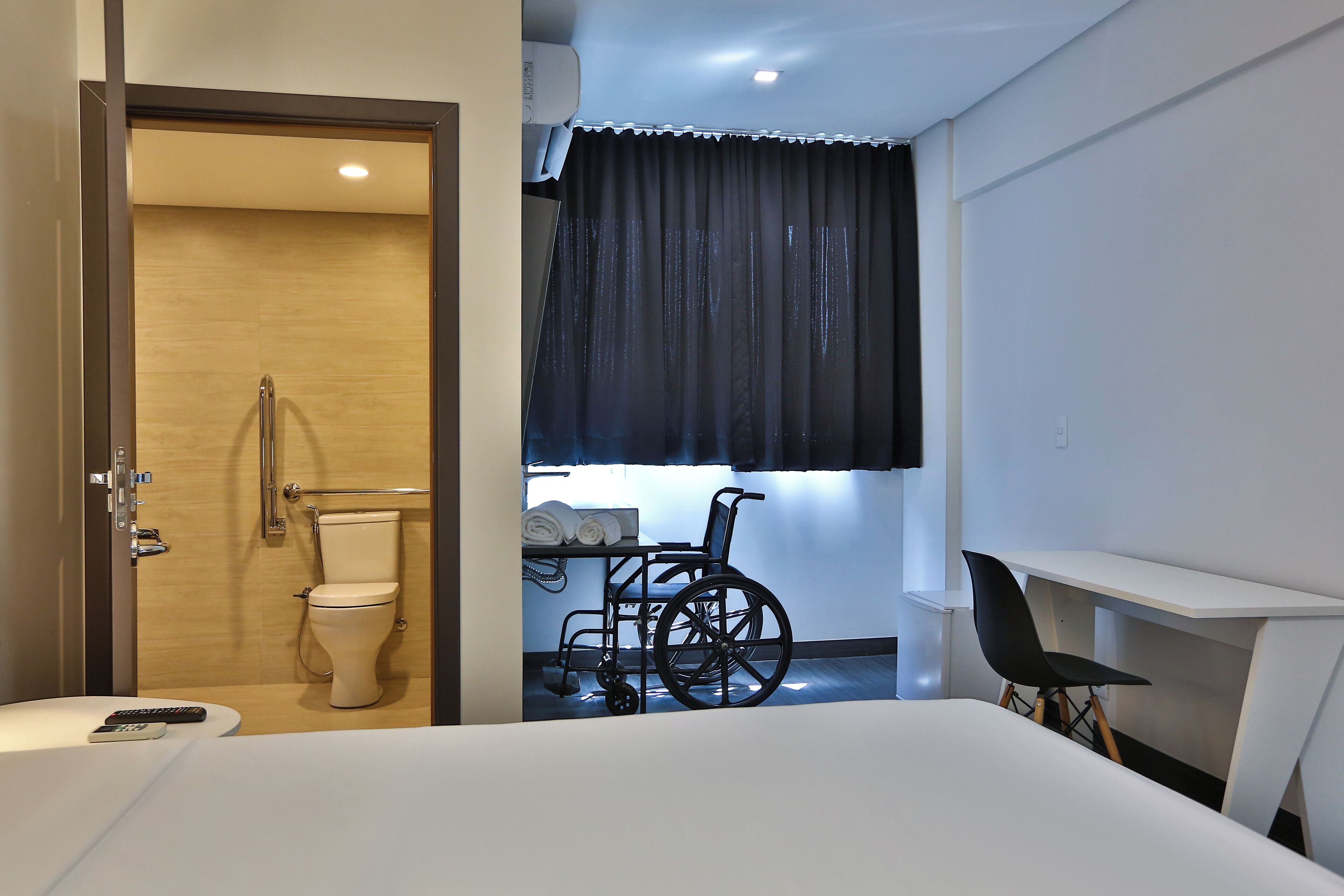 superior room, mobility accessible, air conditioning | bathroom | shower, hair dryer, towels, soap