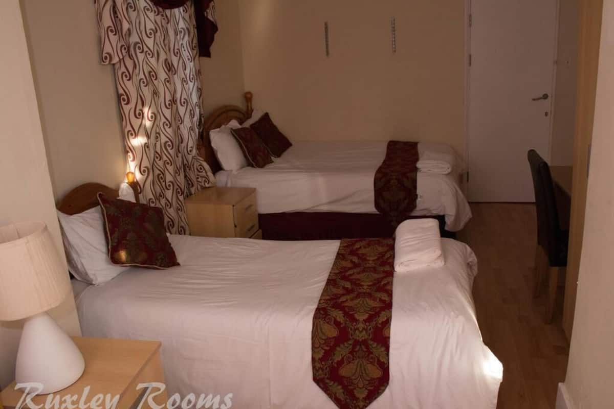Standard Twin Room | Ruang kerja komputer riba, seterika/papan seterika, Wi-fi percuma