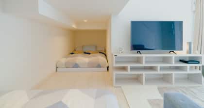 No103Near Kumamoto StationChildren OK Sofa semidouble bed x 2 TV with video app / Kumamoto Kumamoto