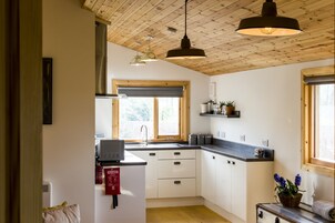 Villa (2 Bedrooms) | Cocina privada | Frigorífico, microondas, placa de cocina y hervidor eléctrico