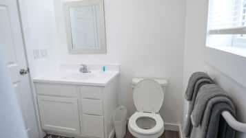 Hair dryer, towels