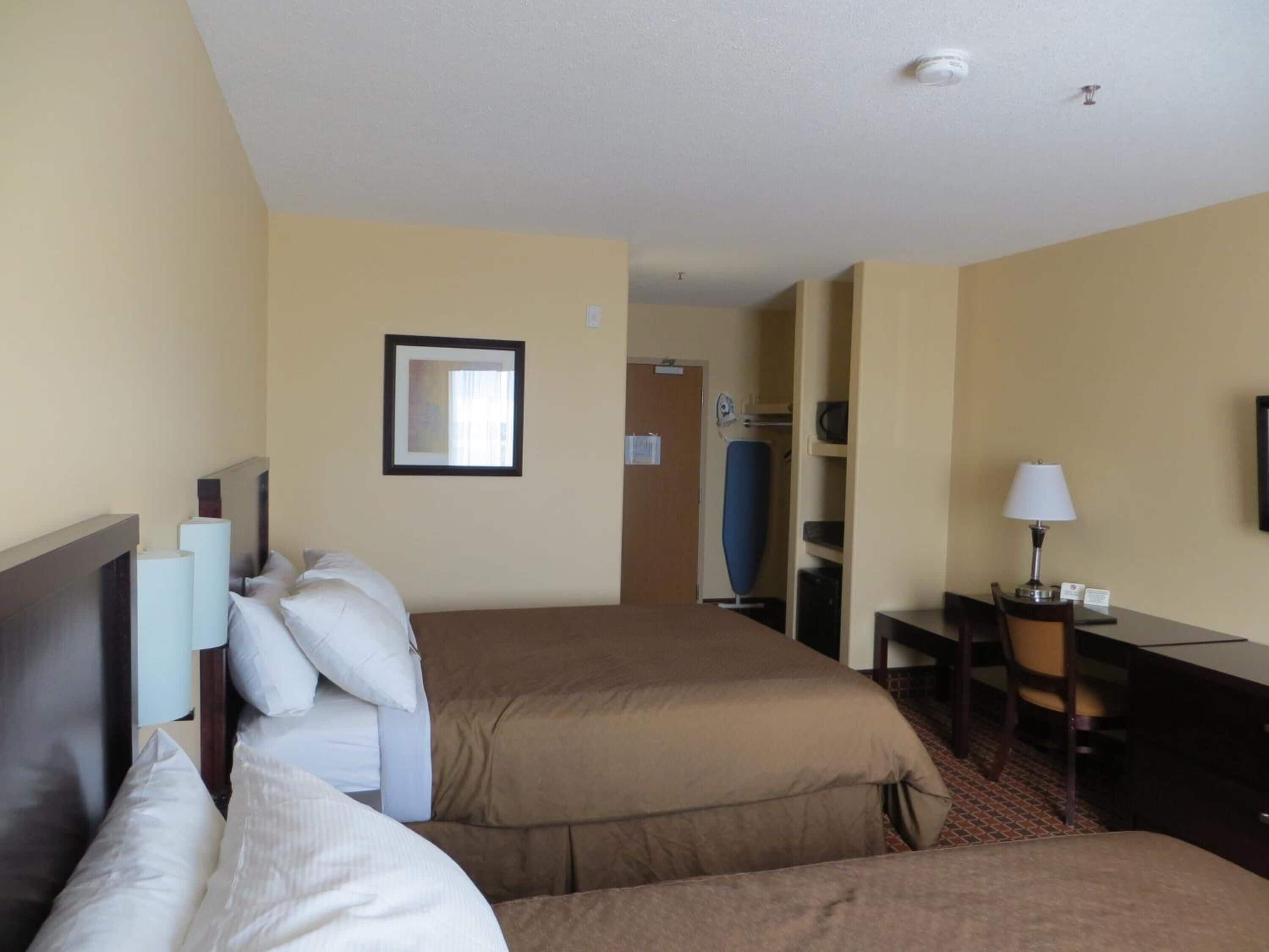 desk, laptop workspace, blackout curtains, soundproofing