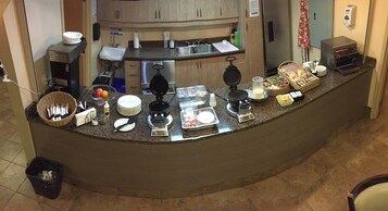 Free daily self-serve breakfast