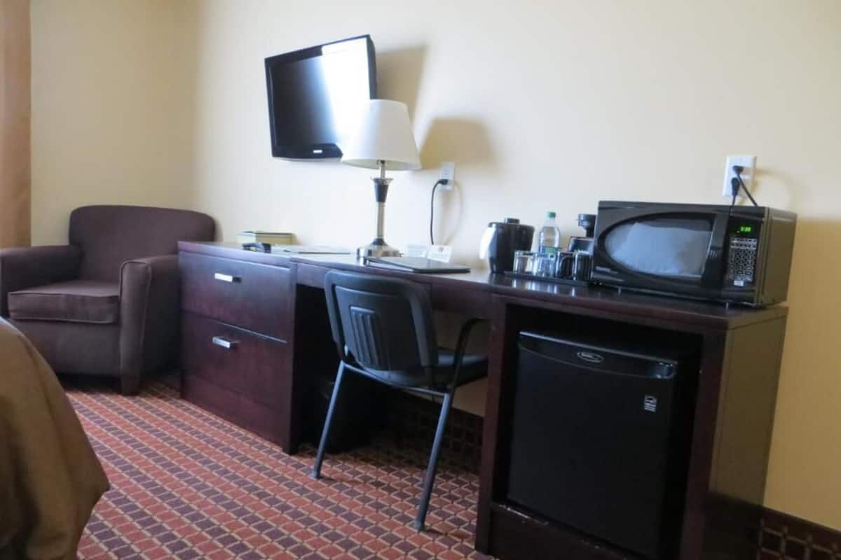 standard single room, 1 king bed, city view (king room - disability access) | living area | 32-inch lcd tv with cable channels, tv