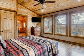2 bedrooms, desk, iron/ironing board, internet - Discounted Deals-Mountain Views-Hot Tub-Screened Porch-Wood & Propane Fire Pits (Cherry Log)