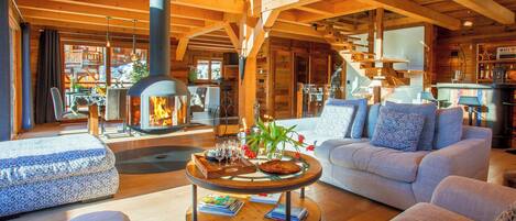 TV, fireplace, DVD player, stereo