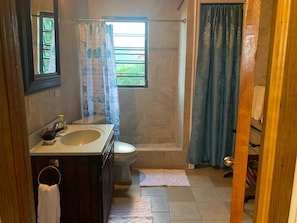 Shower, hair dryer, towels, toilet paper - New listing! Amazing sunrises and ocean views (St John)