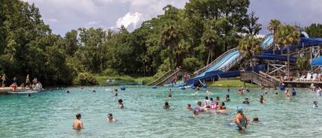 Outdoor pool, a heated pool