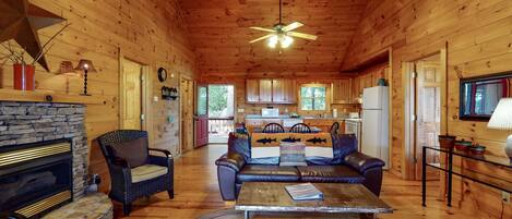 TV, fireplace, stereo