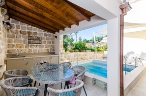 Outdoor dining - Apartments Villa Agava-Studio Apartment Ground Floor No.2 (Cavtat)