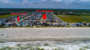 In Strandnähe, Liegestühle, Strandtücher