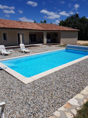 Outdoor pool, a heated pool