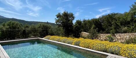 Outdoor pool, a heated pool