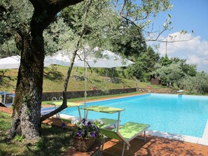 Pool - Nice apartment in villa for 4 people with pool, WIFI, TV, patio and pets allowed (Montevarchi)