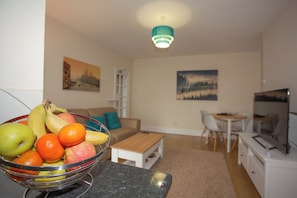 Appartement Panoramique, salle de bains privée | Coin séjour