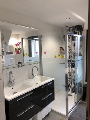 Douche, sèche-cheveux, papier toilette