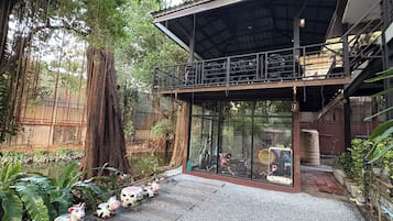 Outdoor banquet area