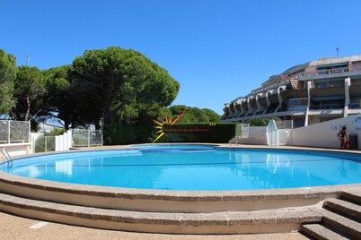 Studio 4 people, with swimming pool, WIFI, 400m Port-Camargue beach