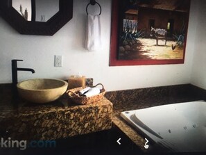 Combined shower/bathtub, hair dryer