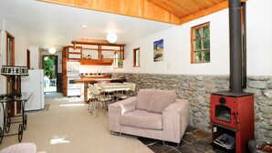 Fireplace, DVD player