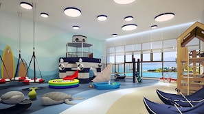 Área de juegos infantiles bajo techo