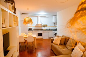 Departamento superior, Terraza, planta baja | Sábanas de algodón egipcio, ropa de cama de alta calidad y edredón 
