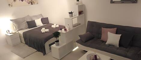 1 bedroom, desk, soundproofing, iron/ironing board