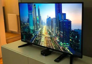 Flat-screen TV, Netflix, streaming services