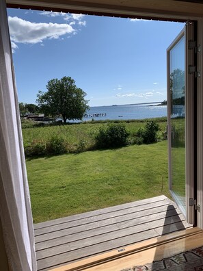 Interior - Top modern spacious architectural Nordic design villa by the ocean and beach. (Moss)