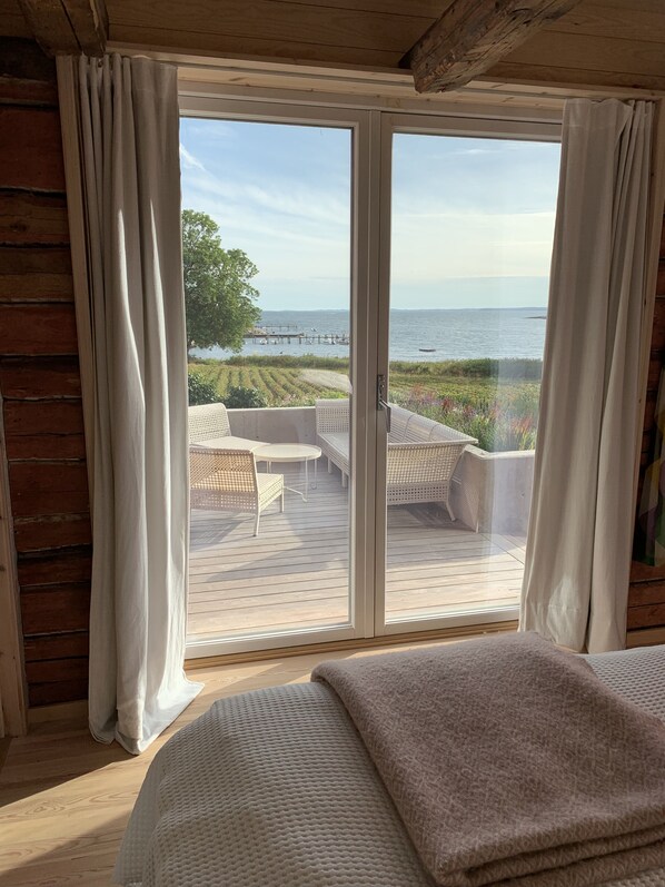 Interior - Top modern spacious architectural Nordic design villa by the ocean and beach. (Moss)