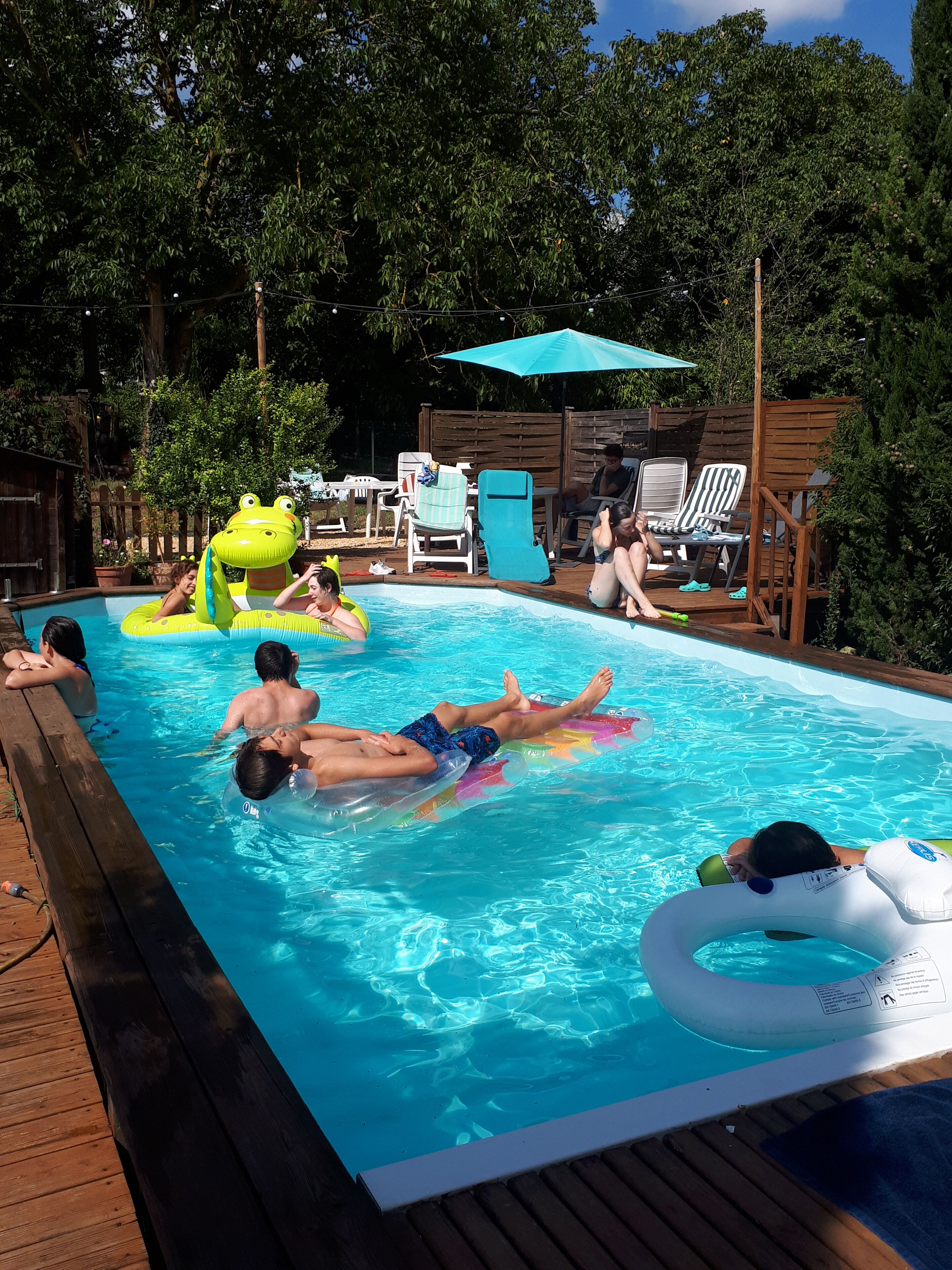 Piscine extérieure, piscine chauffée