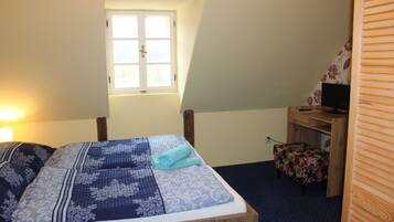 Chambre Double | Fer et planche Ă repasser, Wi-Fi gratuit, draps fournis