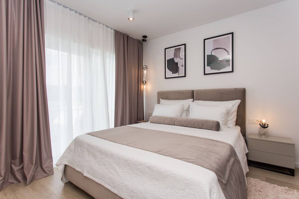 Comfort appartement (Yellow) | 1 slaapkamer, lakens van Egyptisch katoen, luxe beddengoed