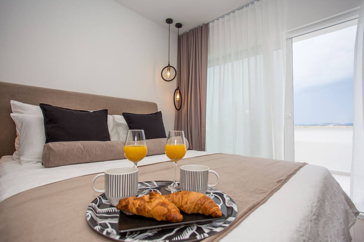 Deluxe appartement (Black) | 1 slaapkamer, lakens van Egyptisch katoen, luxe beddengoed