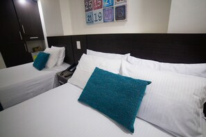 Egyptian cotton sheets, premium bedding, memory-foam beds, minibar