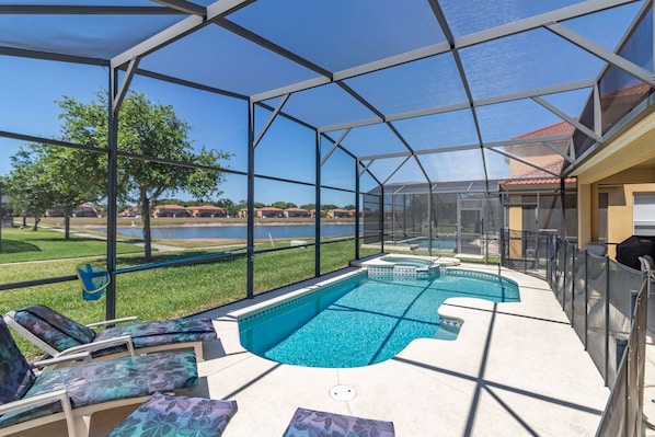 A heated pool