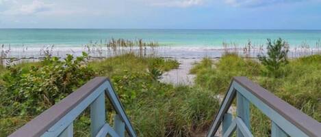 On the beach, beach towels