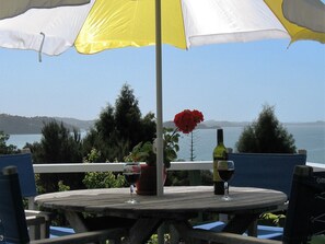 Comfort Double Room, Bay View | Terrace/patio - Aimeo Cottage (Okiato)