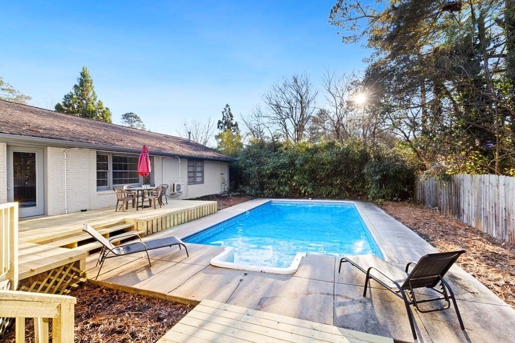 Piscine extérieure, piscine chauffée