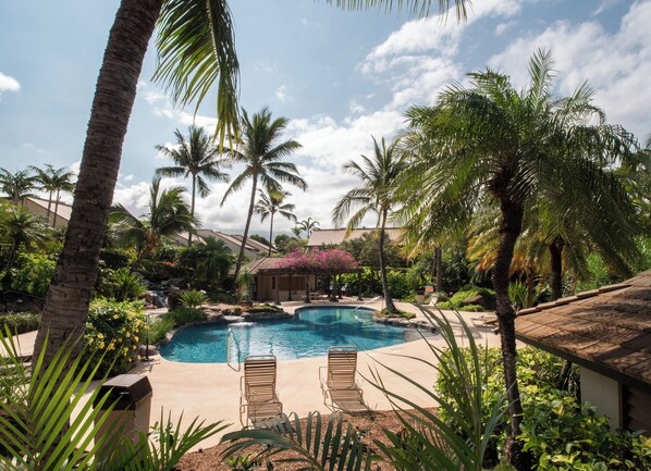 Outdoor pool, a heated pool