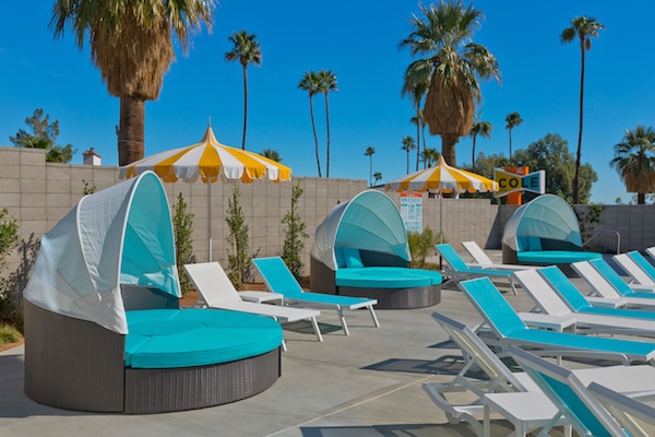 Outdoor pool, free pool cabanas, pool umbrellas