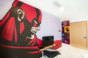 Deluxe-rum | Vardagsrum | 40-tums LED-tv med satellitkanaler och tv