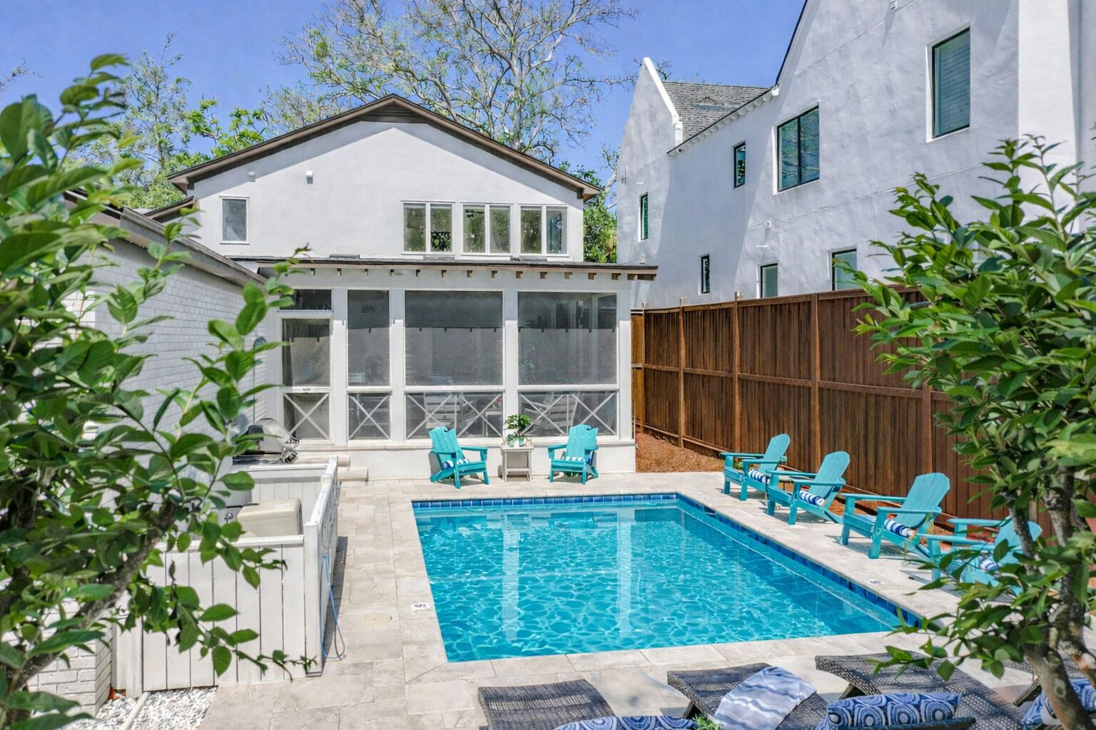 A heated pool